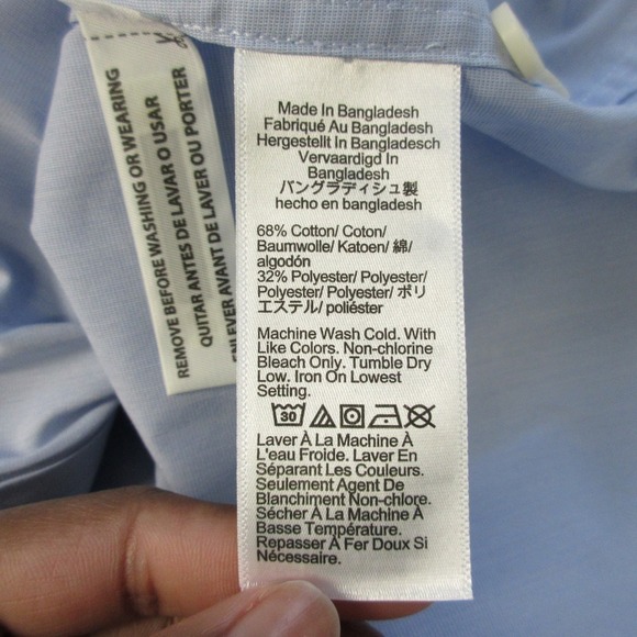 J. Crew Performance Dress Shirt Men M Blue Cotton Slim Fit Casual Work 214 - Picture 7 of 9